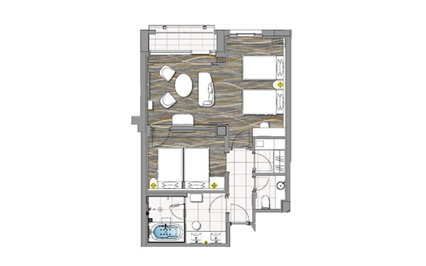 画像：クラブスイート 2ベッドルーム