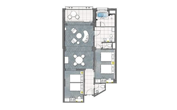 画像：ラグジュアリースイート ２ベッドルーム