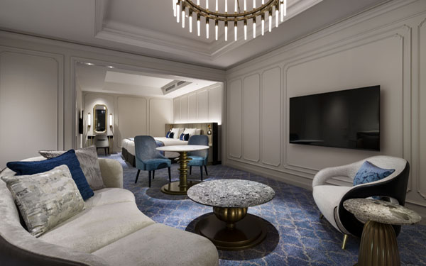 画像：ラグジュアリースイート リビング＆ベッドルーム