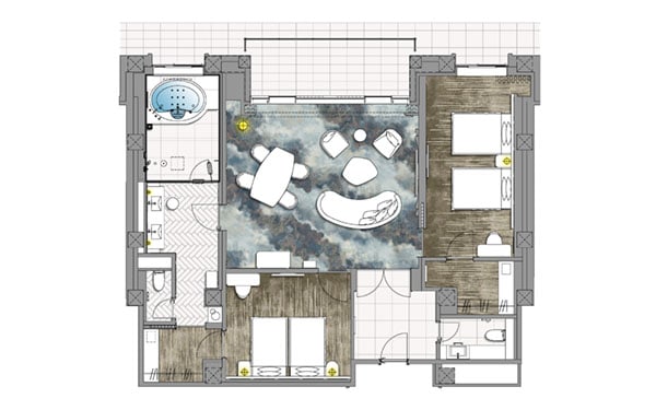 画像：ロイヤルスイート プレミアムルーム２ベッドルーム